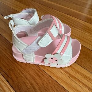 White and pink sandals